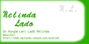 melinda lado business card